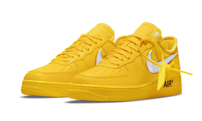 Nike Air Force 1 Low Off-White University Gold Metallic Silver - Image 2
