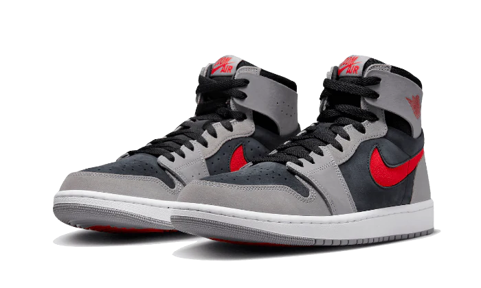 Air Jordan 1 High Zoom Air CMFT 2 Black Fire Red Cement - Image 2