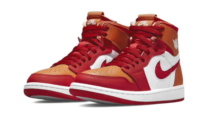 Air Jordan 1 High Zoom Air CMFT Fire Red Hot Curry - Image 2