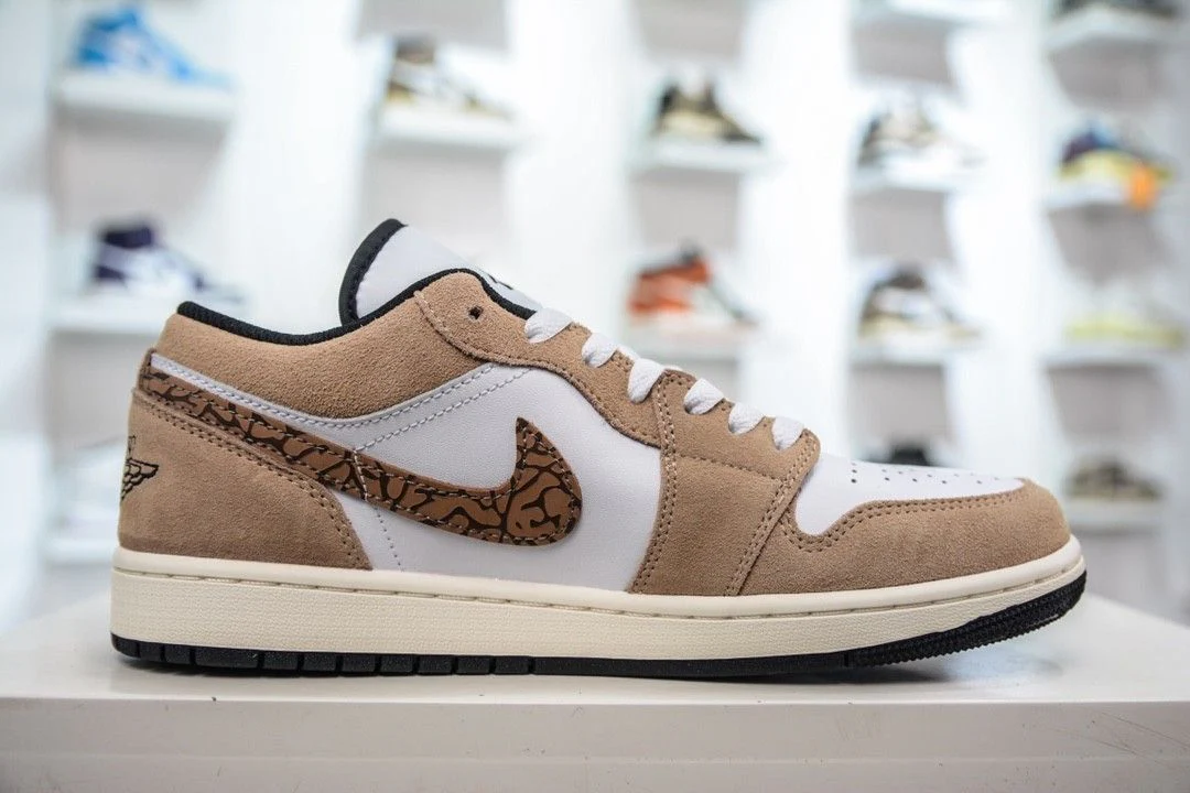 Air Jordan 1 Low SE Brown Elephant - Image 4