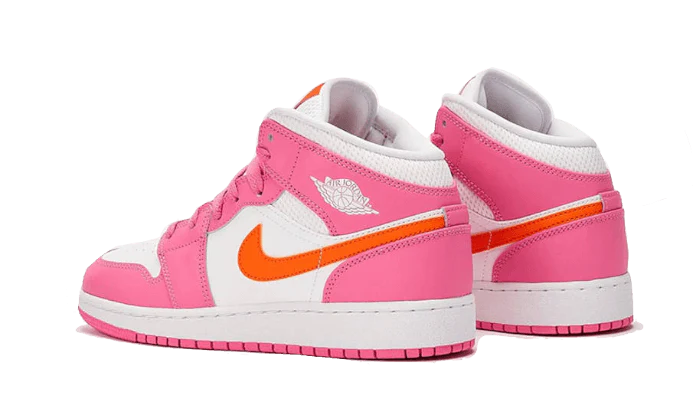 Air Jordan 1 Mid Pinksicle Safety Orange - Image 3