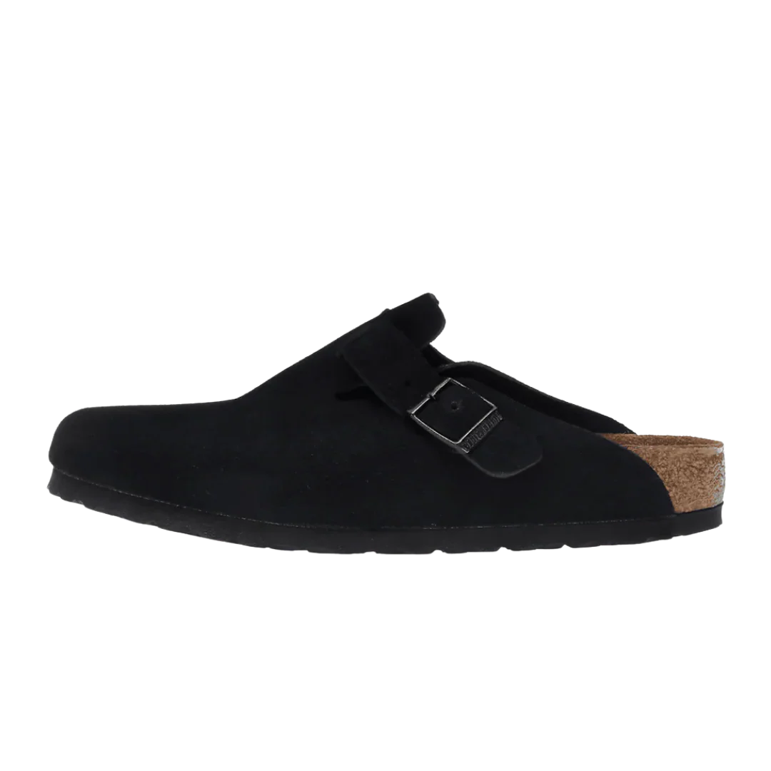 Birkenstock Boston Soft Footbed Suede Black