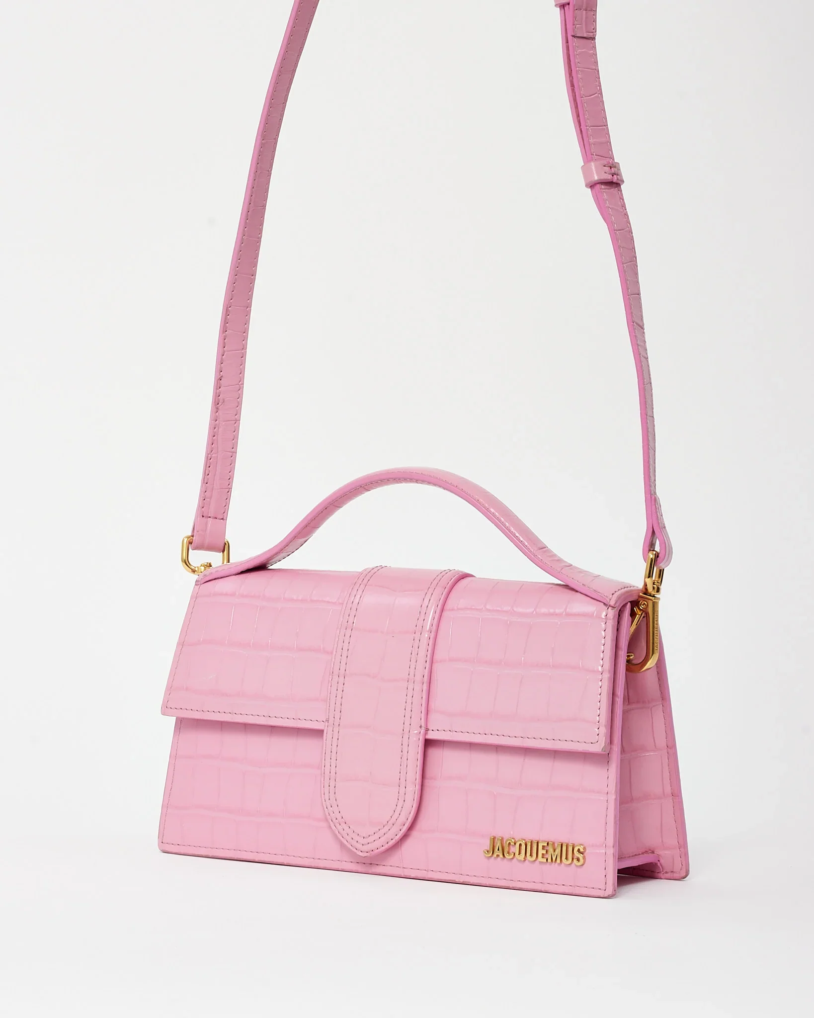 Jacquemus Le Grand Bambino Croco Pink - Image 3