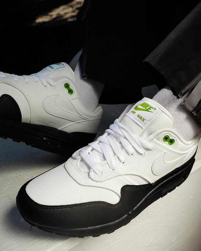 Nike Air Max 1 White Black Chlorophyll - Image 2