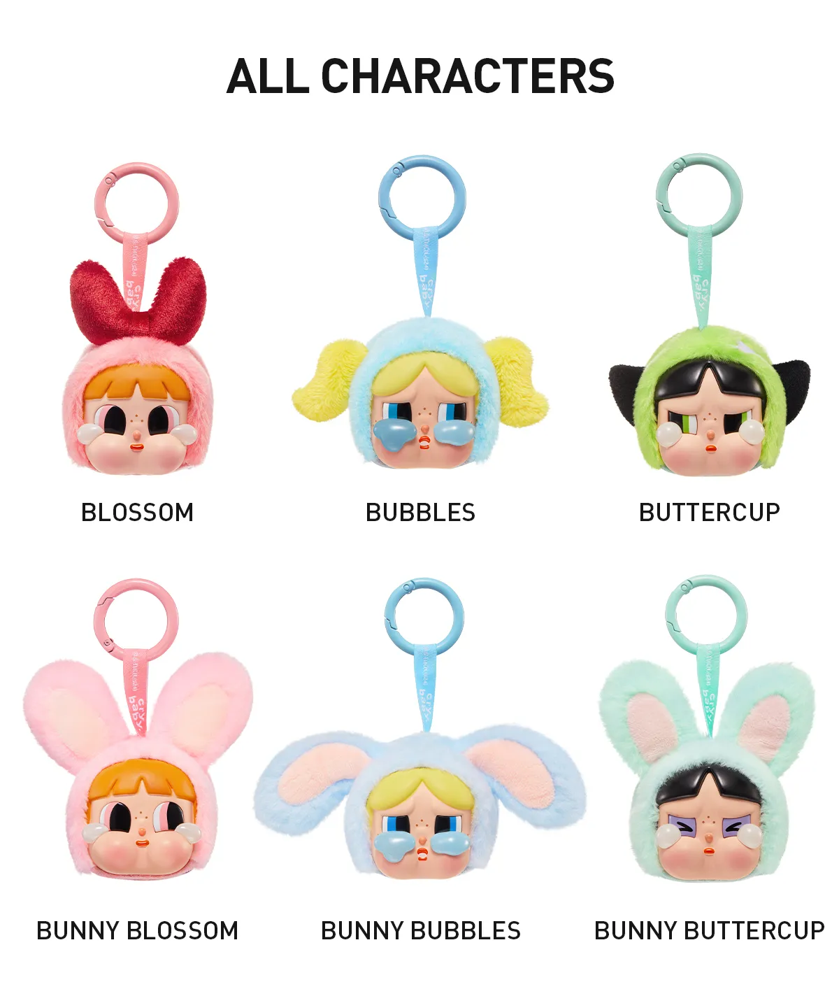 Pop Mart CryBaby x Powerpuff Girls Series Vinyl Face Plush Sealed Case - Image 3