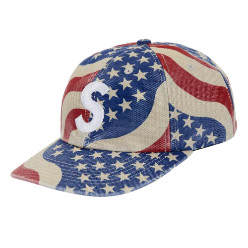 Supreme Pigment Coated S Logo 6-Panel Cap (SS26) Flag